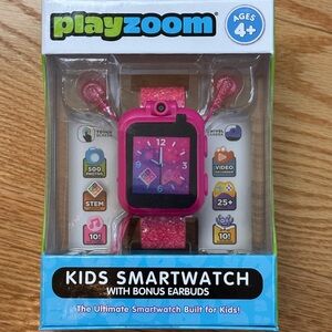 PlayZoom Kids Smartwatch with Bonus Earbuds - Pink Factory Sealed Brand New